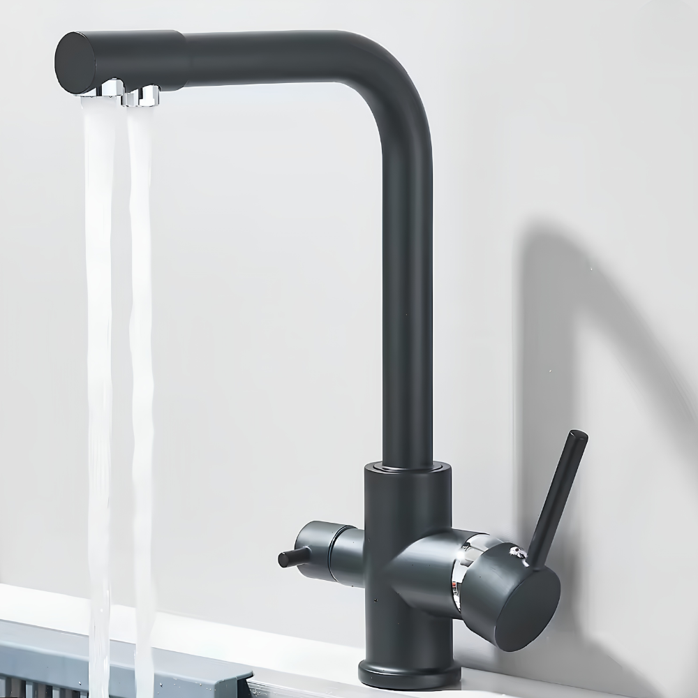 Robinet de cuisine 3 voies à eau filtrée – Pivotant 360°