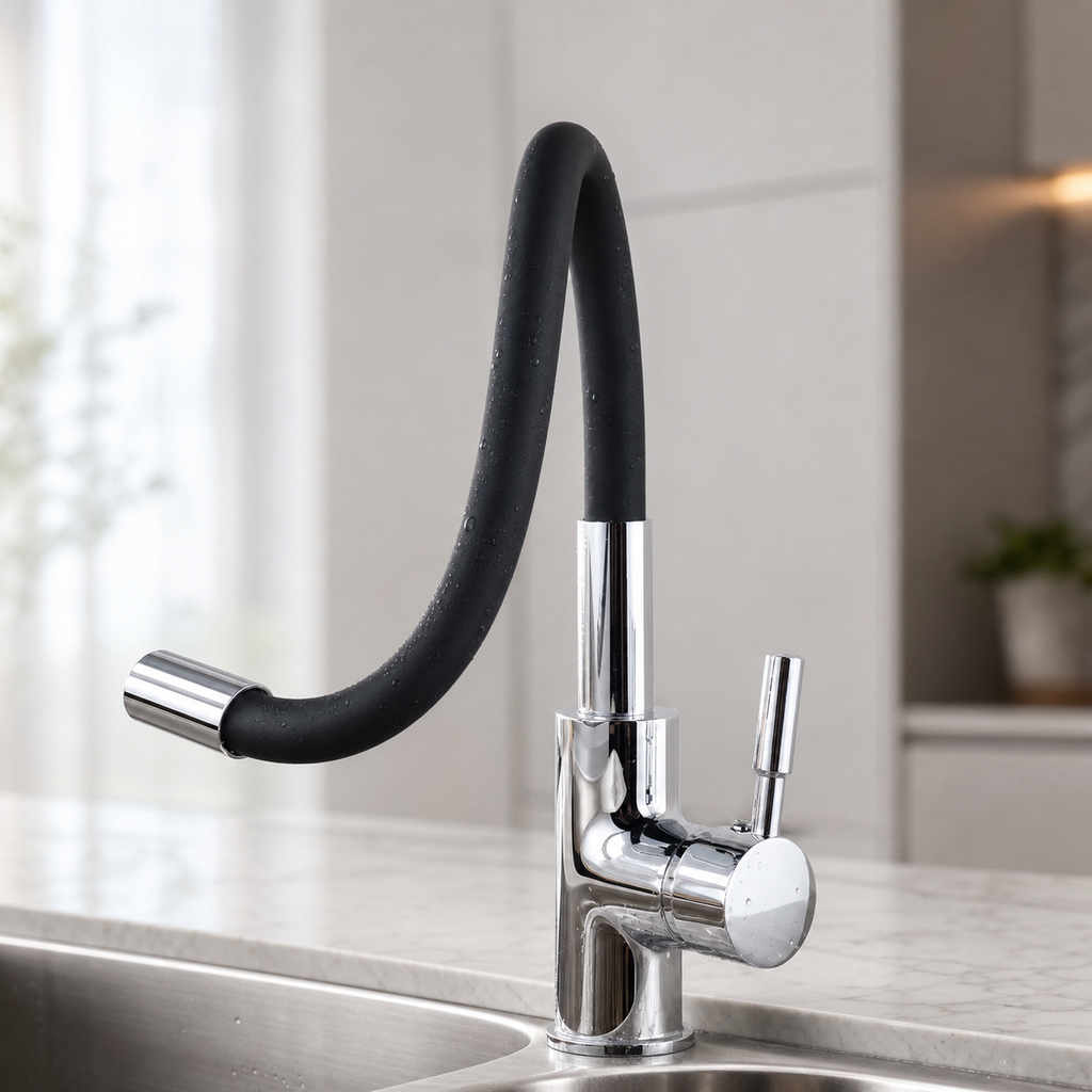 Robinet de Cuisine Flexible avec Col Coloré