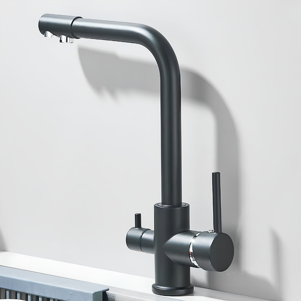 Robinet de cuisine 3 voies à eau filtrée – Pivotant 360°