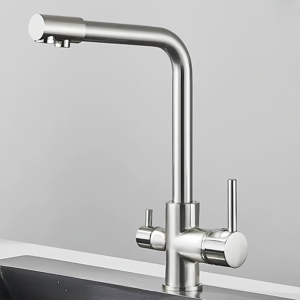 Robinet de cuisine 3 voies à eau filtrée – Pivotant 360°