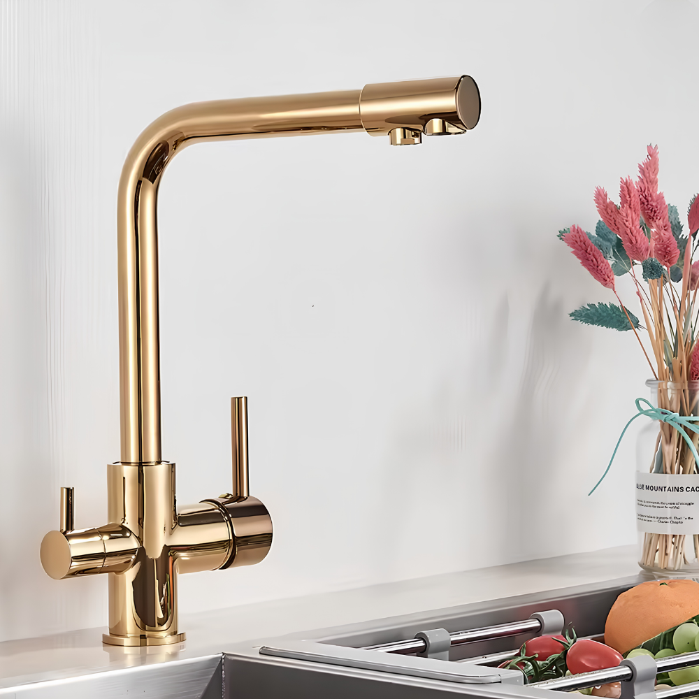 Robinet de cuisine 3 voies à eau filtrée – Pivotant 360°
