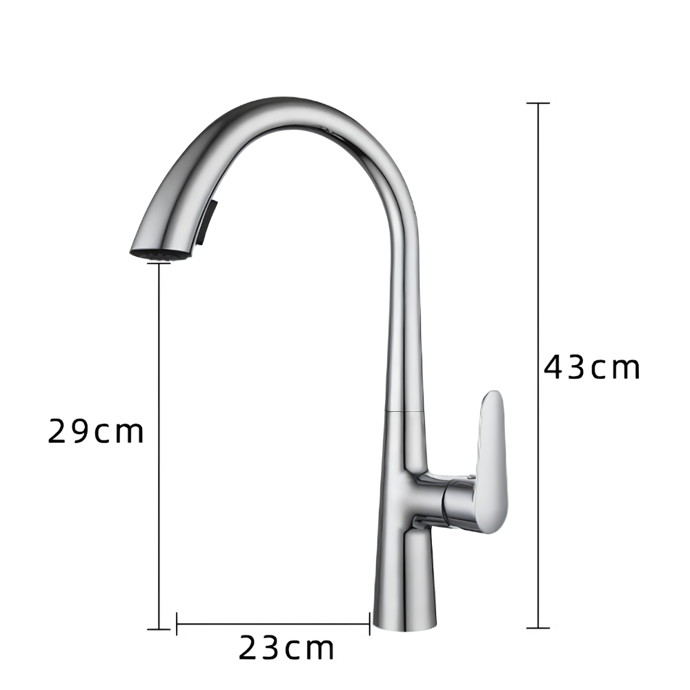 Robinet de cuisine à douchette extractible – Pivotant 360°