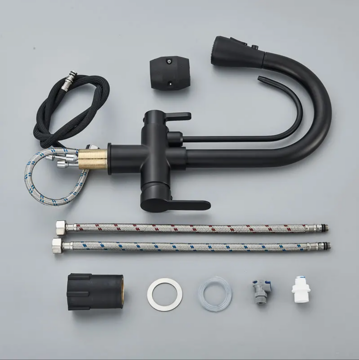 Robinet de Cuisine 3 Voies – Eau Filtrée & Douchette Extractible Haute Pression
