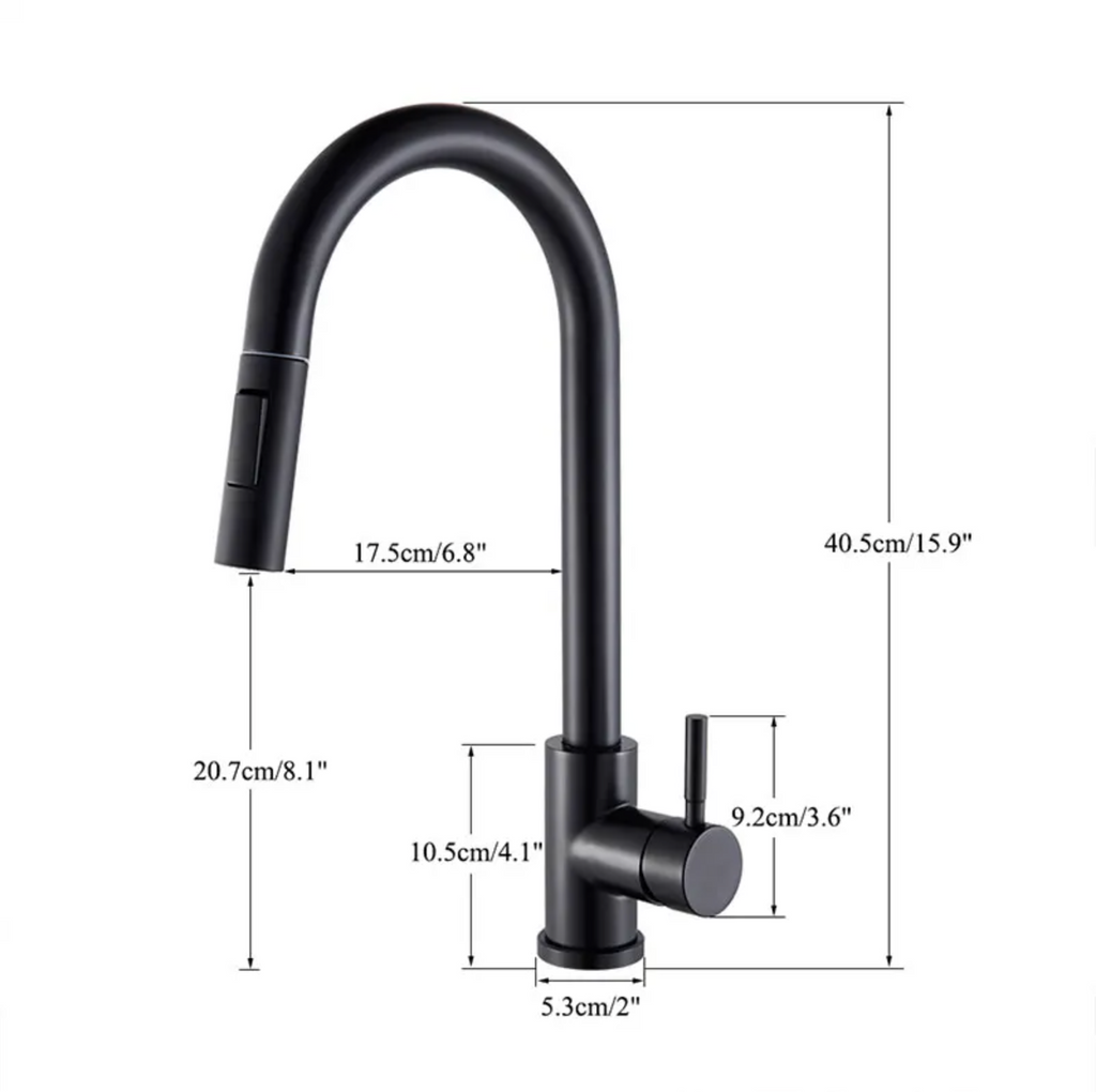 Robinet de Cuisine Mitigeur – Bec Haut Extractible 360°